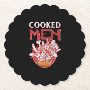 Japanese Ramen Food Pun Humour Cooked Gift Paper Coaster
