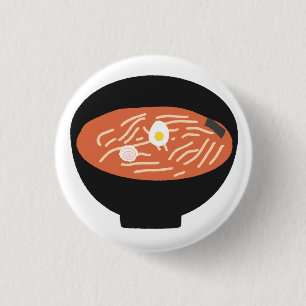 Japanese Ramen Noodle Soup Foodie Gift 3 Cm Round Badge