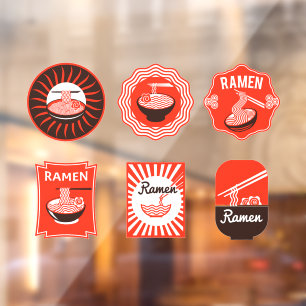 Japanese Ramen Noodles Served Here Restaurant 2 Window Cling