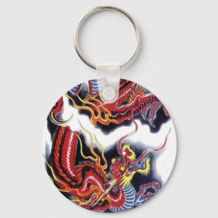 Japanese Red Dragon Key Ring