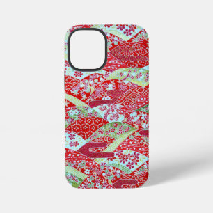 Japanese Red Floral Origami iPhone 12 Mini Case