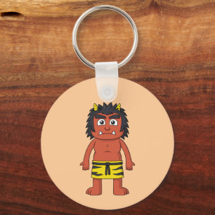 Japanese Red Oni: Cool Yokai Key Ring