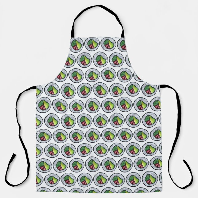 Japanese Restaurant Food Sushi California Roll Apron (Front)
