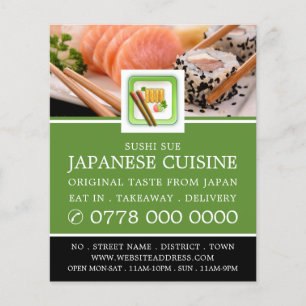 Japanese Restaurant, Sushi Advertising Flyer