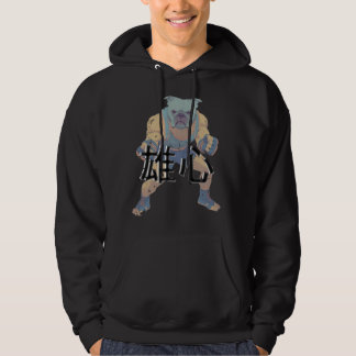 Japanese Retro Anime Bulldog MMA Mixed Martial Art Hoodie