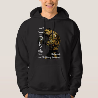 Japanese Retro Anime Bulldog MMA Mixed Martial Art Hoodie