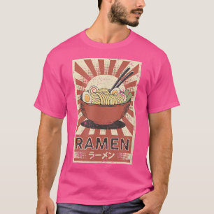 Japanese Retro Vintage Artwork  Ramen Soup Noodle  T-Shirt