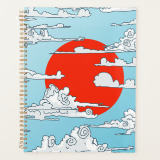Japanese rising sun canvas print planner