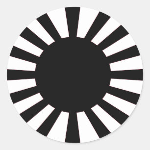 Japanese Rising Sun Flag Classic Round Sticker