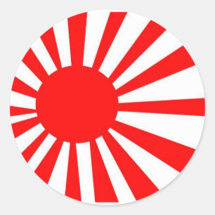 Japanese Rising Sun Flag Classic Round Sticker
