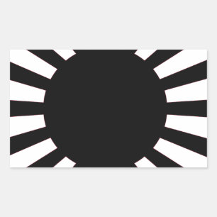 Japanese Rising Sun Flag Rectangular Sticker