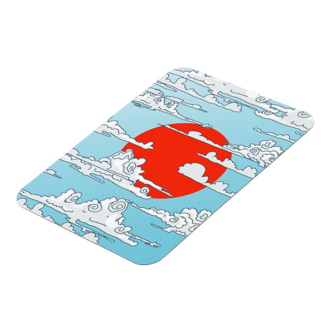 Japanese rising sun magnet (Left Side)