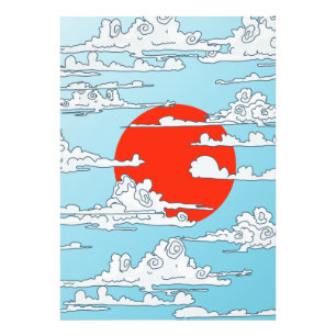 Japanese rising sun photo print
