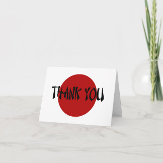 Japanese Rising Sun Thank You Card