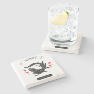Japanese Rooster Stone Coaster
