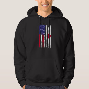 Japanese Roots Half American Flag Patriotic Japane Hoodie
