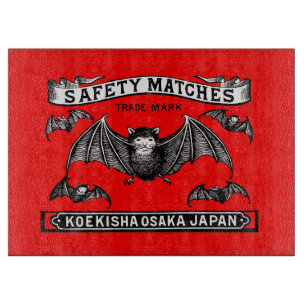 Japanese Safety Matches Art Bats Cutting Board