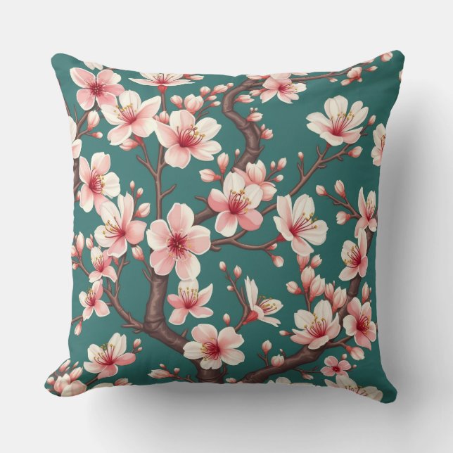 Japanese Sakura Bloom Cushion (Front)