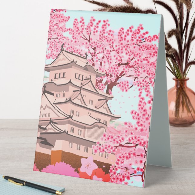 Japanese Sakura Castle Art – Cherry Blossom Spring (In SItu (Table))