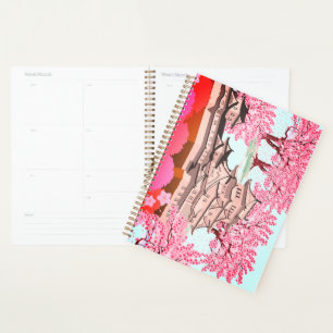 Japanese Sakura Castle Art – Cherry Blossom Spring Planner