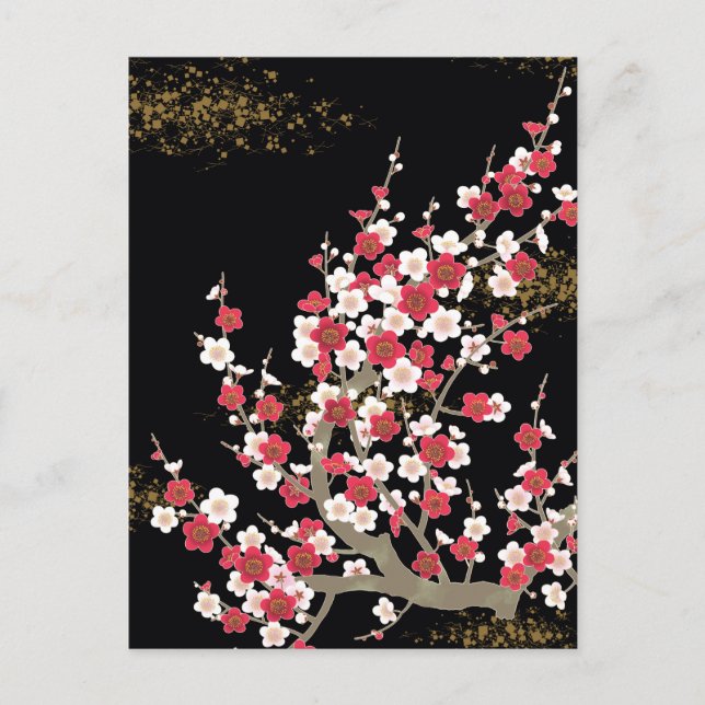 Japanese Sakura Cherry Blossom Fine Art Postcard (Front)