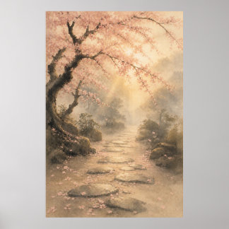 Japanese Sakura Cherry Blossom Japandi Wall Art Po
