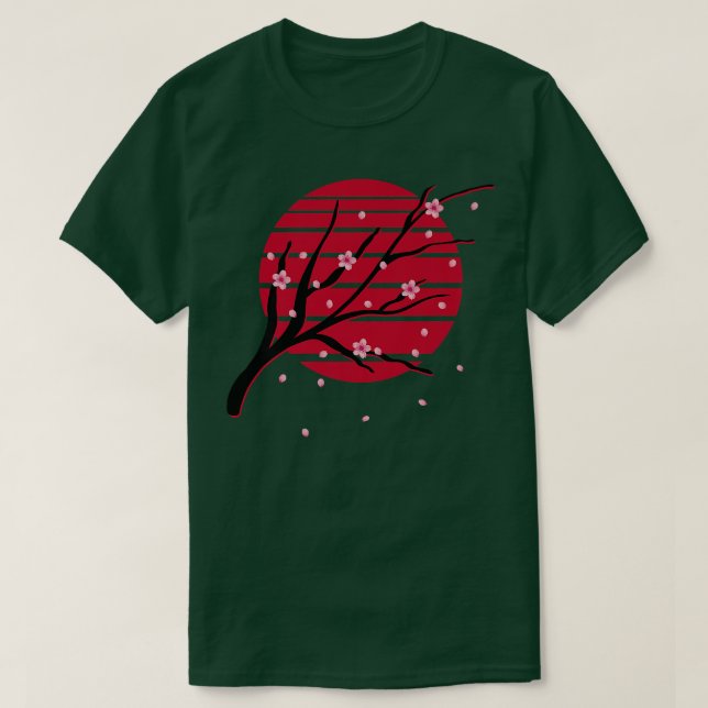 Japanese Sakura Cherry Blossom Premium  T-Shirt (Design Front)