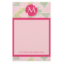 Japanese Sakura Cherry Blossoms Geometric Patterns