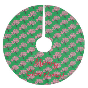 Japanese Sakura Cherry Blossoms Thunder_Cove Brushed Polyester Tree Skirt