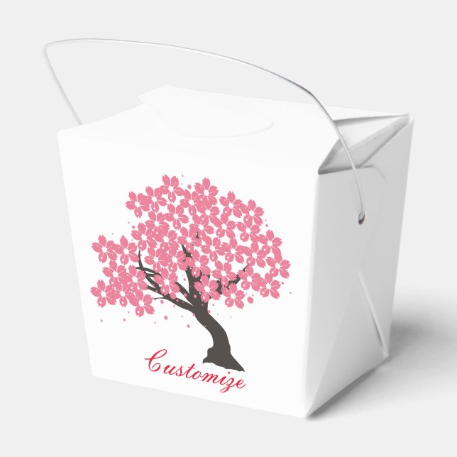 Japanese Sakura Cherry Blossoms Thunder_Cove Favour Box (Back Side)