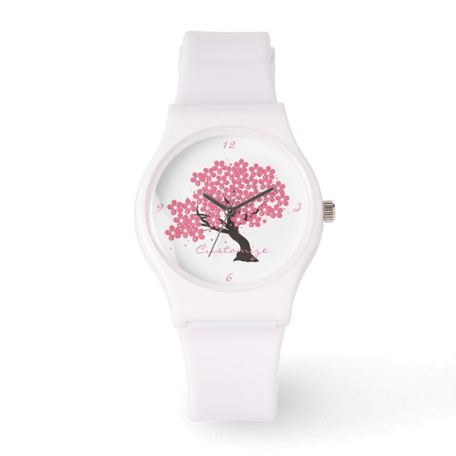 Japanese Sakura Cherry Blossoms Thunder_Cove Watch (Front)