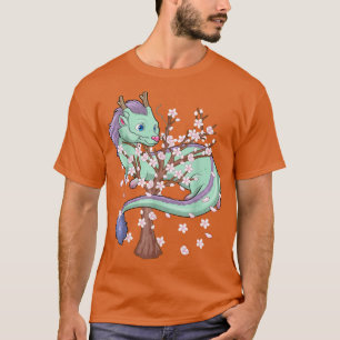 Japanese Sakura Dragon Cherry Blossom Sakura Flowe T-Shirt