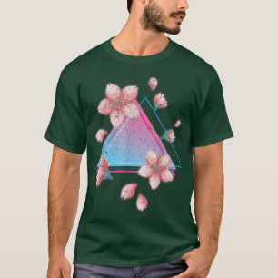 Japanese Sakura Flower Retro Art Vaporwave Cherry  T-Shirt