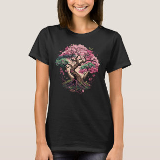 Japanese Sakura Garden Geisha Mount Fuji Cherry Bl T-Shirt