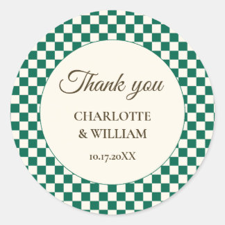 Japanese Sakura Ichimatsu Thank You Sticker