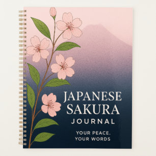 Japanese Sakura Journal: Nature-Inspired Notebook Planner