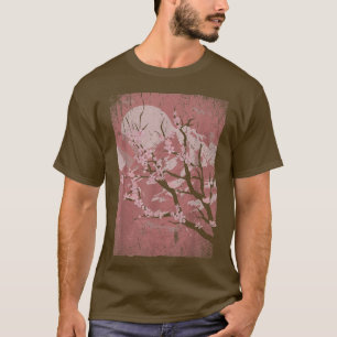 Japanese Sakura Mountain Sunset Japan Floral Cherr T-Shirt