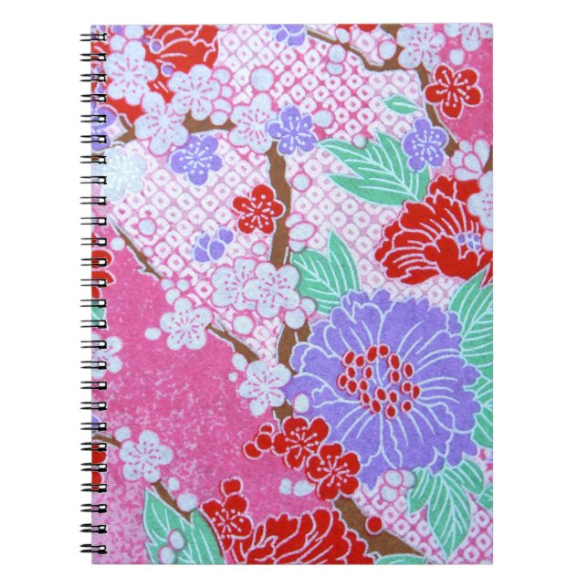 Japanese Sakura Pattern Notebook (Front)