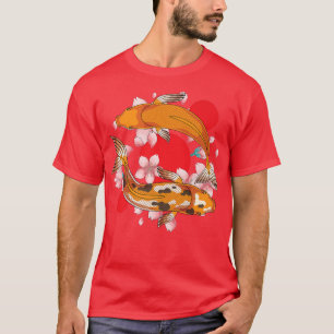 Japanese Sakura Taisho Sanke Koi Cherry Blossom Ko T-Shirt