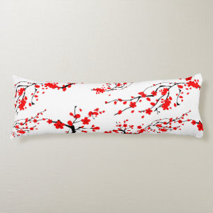 Japanese,Sakura tree,cherry blossom,floral art     Body Cushion