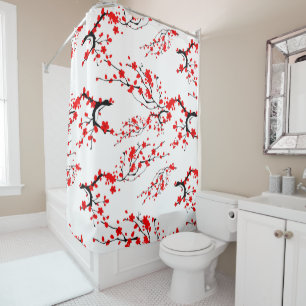 Japanese,Sakura tree,cherry blossom,floral art    Shower Curtain