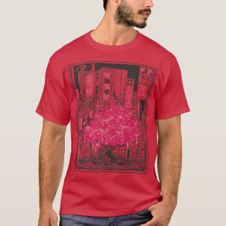 Japanese Sakura Tree City  T-Shirt