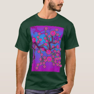 Japanese Sakura Vaporwave 80s Art Pink Flower Cher T-Shirt