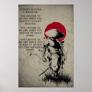 Japanese Samurai Art Print Poster