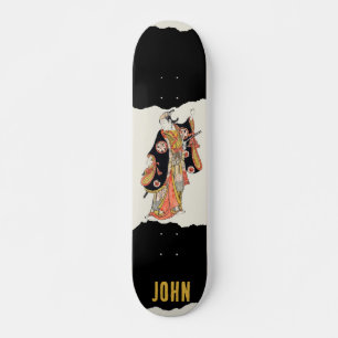 Japanese  Samurai Black Skateboard
