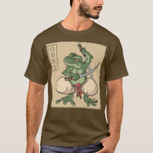 Japanese Samurai Bushido Frog Cottagecore Clothing T-Shirt