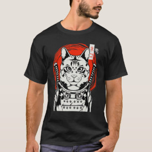 Japanese Samurai Bushido Ninja Cat Kitten Katana S T-Shirt
