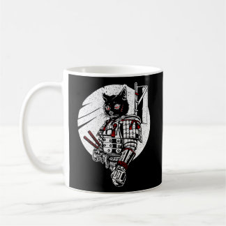 Japanese Samurai Cat Fighter Anime Coffee Mug