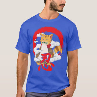 Japanese Samurai Cat for all Cat Lovers  T-Shirt