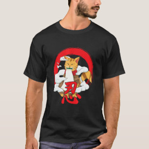 Japanese Samurai Cat For All Cat T-Shirt